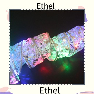 Ethel1 สายไฟ LED ริบบิ้น สําหรับตกแต่งต้นคริสต์มาส หน้าต่าง บ้าน งานแต่งงาน