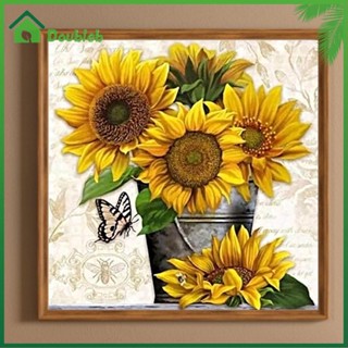 【Doub X ✮】ภาพวาดปักเพชร ทรงกลม ลาย Sonnenblume 5D DIY สําหรับตกแต่งบ้าน ✮