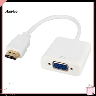 [Sy] สายเคเบิลอะแดปเตอร์แปลง HDMI ตัวผู้ เป็น VGA ตัวเมีย 1080P สําหรับ PC แล็ปท็อป HDTV DVD