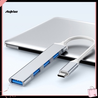 [Sy] ฮับ USB 30 Type-C 30 4 พอร์ต ความเร็วสูง แบบพกพา อุปกรณ์เสริมคอมพิวเตอร์