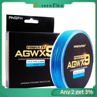 Rf Angryfish Agwx9 สายเบ็ดตกปลา แบบถัก 300 เมตร สําหรับตกปลา