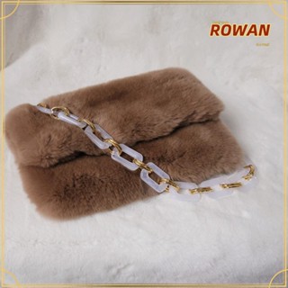 Rowans สายโซ่อะคริลิค สีทอง แบบเปลี่ยน สําหรับกระเป๋าถือ กระเป๋าสะพายไหล่