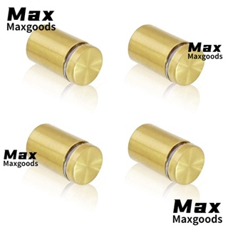 Maxg สกรูสเตนเลส 3/4 นิ้ว x 1 นิ้ว สีทอง สําหรับติดป้ายกระจก