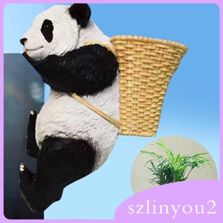 [szlinyou2] ฟิกเกอร์รูปปั้นแพนด้า แพนด้า แปลกใหม่ สําหรับตกแต่งบ้าน สวน สนามหญ้า สวนหลังบ้าน บอนไซ