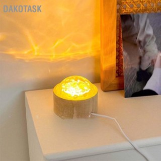 DAKOTASK Water Ripple Lamp USB LED Wall Ceiling Projection Decor Table Dynamic Room Light for Home