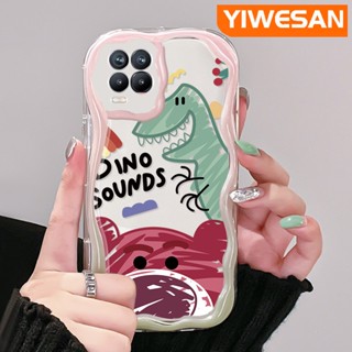 เคสโทรศัพท์มือถือแบบนิ่ม ใส กันกระแทก ลายการ์ตูนไดโนเสาร์ และหมี สีมาการอง สําหรับ Realme 8 5G 8s 5G Q3i V13 5G Narzo 30 Q3