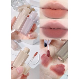 Kakashow Pink Mist Naked Lip Glaze Musim panas asal ลิปสติกเนื้อแมตต์ โคลนทาปาก สีขาว ไม่เปื้อนง่าย