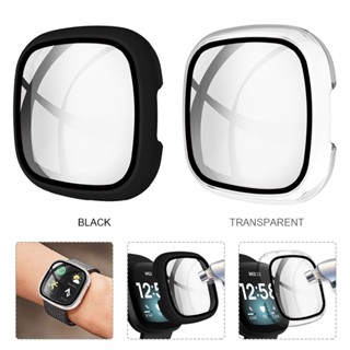 Lianli Watch Case Cover Tempered Glass Screen Protector For Fitbit Versa3/Sense