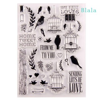 Blala แสตมป์ซิลิโคนใส ลายนูน DIY สําหรับตกแต่งสมุดอัลบั้ม