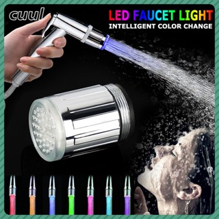 [cod] LED ก๊อกน้ำห้องครัวเรืองแสง Kitchen Tap Torneira Para Cozinha Temperature Sensor Light Water Faucet cod