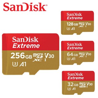 SanDisk Extreme microSD Card ความเร็ว100MB/S ความจุ 32GB 64GB 128GB 256GB Class10 การ์ดหน่วยความจำ เมมโมรี่การ์ด