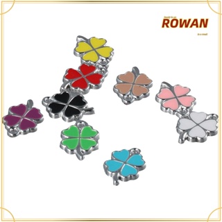 Rowans จี้อัลลอย รูปใบโคลเวอร์สี่แฉก แฮนด์เมด หลากสี สําหรับคนรักงานฝีมือ DIY