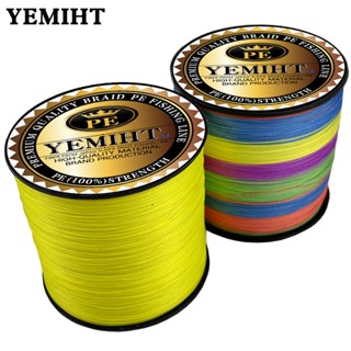 Yemiht สายเอ็นตกปลา PE แบบถัก 100 ม. 300 ม. 500 ม. 1000 ม. 9 เส้น 12 เส้น ทนทาน