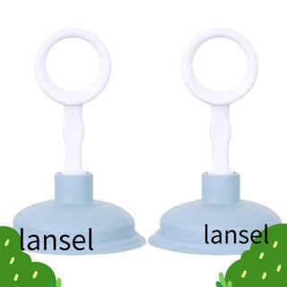 Lansel ลูกสูบท่อระบายน้ํา PP+PE ขนาดเล็ก สีฟ้า สําหรับห้องน้ํา 2 ชิ้น