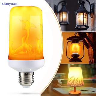 Xianyuan หลอดไฟเอฟเฟคเปลวไฟ LED E27 5W 4 โหมด สําหรับตกแต่ง