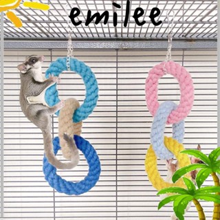 EMILEE เชือกปีนเขา ของเล่นออกกําลังกาย DIY ชิงช้าของเล่น เชือกฝ้าย นก น้ําตาล เครื่องร่อน อุปกรณ์กรง