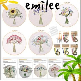 EMILEE ชุดปักครอสติช รูปดอกเบญจมาศ แฮนด์เมด DIY