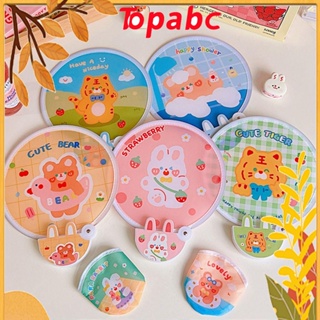 ✦TOP✦ Outdoor Travel Summer Cooling Cute Handheld Folding Fan Portable Round Exquisite Cartoon Collapsible