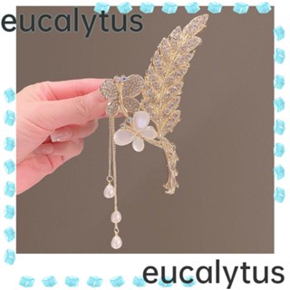 Eucalytus1 กิ๊บติดผมโลหะ ประดับพู่ รูปผีเสื้อ คุณภาพสูง สําหรับผู้หญิง