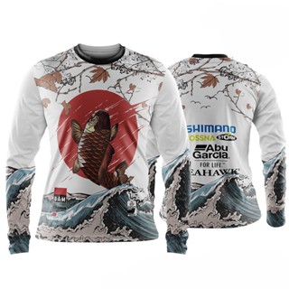 เสื้อกีฬาตกปลา Screenshot Edition | เสื้อผ้า ป้องกันรังสียูวี สําหรับตกปลา | Jesse XS - 3XL Shimano BOSSNA SEA HWX