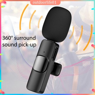 ✤ODL✤ 2023 Wireless 3.5mm Lavalier Lapel Noise Reduction Microphone Omnidirectional Condenser Mic for Camera AUX Speaker Megaphone