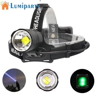 Lumiparty โคมไฟหน้าไฟฟ้า P70 Zoom Xhp70 เลนส์ขนาดใหญ่ ชาร์จ USB