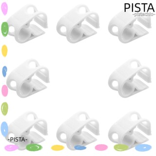 Pista คลิปหนีบท่อ พลาสติก 5 ขนาด ปรับได้ สีขาว 8 ชิ้น