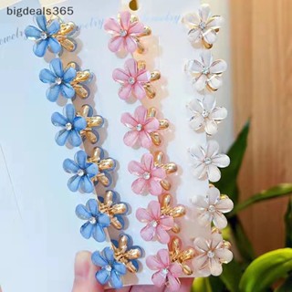 [bigdeals365] ใหม่ กิ๊บติดผมหางม้า ลายดอกไม้น่ารัก ขนาดเล็ก เครื่องประดับแฟชั่น สําหรับเด็กผู้หญิง 4 ชิ้น ต่อชุด