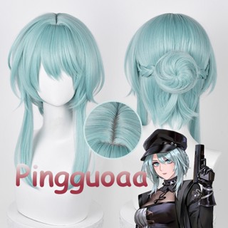 【Manmei】Game Path to Nowhere Nightingale Ye Ying Cosplay Wig 45cm Long Cyan Wigs Heat Resistant Synthetic Hair Halloween Party