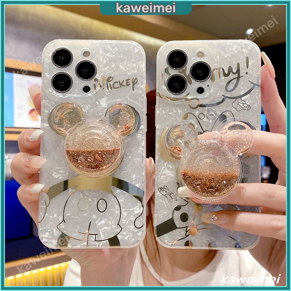 เคสโทรศัพท์มือถือ แบบนิ่ม ลายการ์ตูนมิกกี้ มินนี่ มีป็อบอัพ สําหรับ iPhone 14 Pro Max 13 12 11Pro Xs XR Xs Max 7 8 Plus