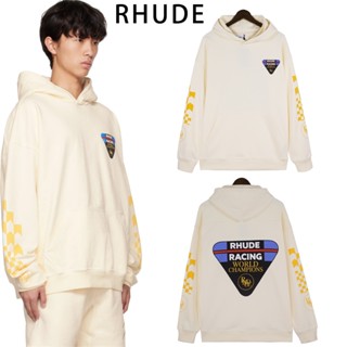 Rhuderacing เสื้อกันหนาว มีฮู้ด ผ้าฝ้าย 100% พิมพ์ลายโลโก้ World Champions ทรงหลวม สไตล์สตรีท สําหรับผู้ชาย