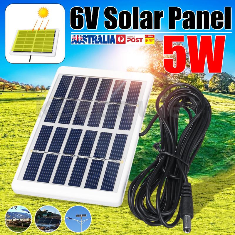 Drillpro 5W 6V Polycrystalline Solar Panel + 5521 DC สายเชื่อมต่อ
