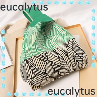 Eucalytus1 กระเป๋าถือ กระเป๋าสะพายไหล่ ผ้าถัก ขนาดเล็ก สําหรับผู้หญิง