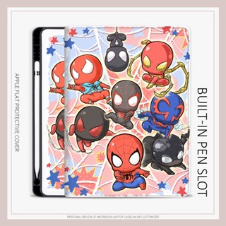 cute anime เคสไอแพด pro11 2022 เคส iPad mini 4 5 6 air 4 5 case pen slot Marvel เคสไอแพด นอน 10.2 gen 7 8 9 gen10 gen6