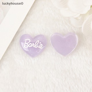 Luckyhouse0^^ แผ่นเรซิ่น รูปหัวใจ สําหรับตกแต่งเครื่องประดับ ต่างหู โทรศัพท์ DIY 5 ชิ้น