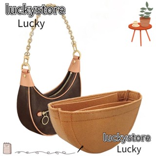 Lucky กระเป๋าถือ กระเป๋าเครื่องสําอาง ทรงโท้ท เรียบง่าย สําหรับ LV Loop Moon