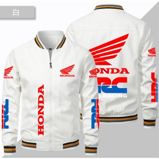 เสื้อแจ็กเก็ต เสื้อเบสบอล มีซิป กันลม ลายโลโก้ Honda HRC NC750X CB650F สําหรับขี่จักรยานยนต์กลางแจ้ง