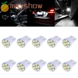 Mayshow หลอดไฟติดป้ายทะเบียนรถยนต์ LED 12V 3014 8SMD 10 ชิ้น