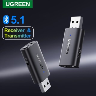 Ugreen 2 in 1 อะแดปเตอร์รับส่งสัญญาณบลูทูธ 5.1 แจ็ค Aux 3.5 มม. สําหรับหูฟังแฮนด์ฟรี RX TX Mode