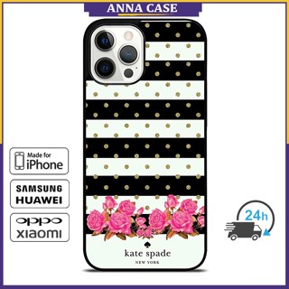 เคสโทรศัพท์มือถือ ลายจุด KateSpade สําหรับ iPhone 14 Pro Max 13 Pro Max Samsung Galaxy Note10+ S21Ultra