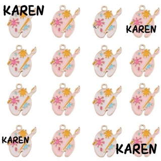 Karen จี้จานสี อัลลอย สีขาว สีชมพู น่ารัก DIY 40 ชิ้น