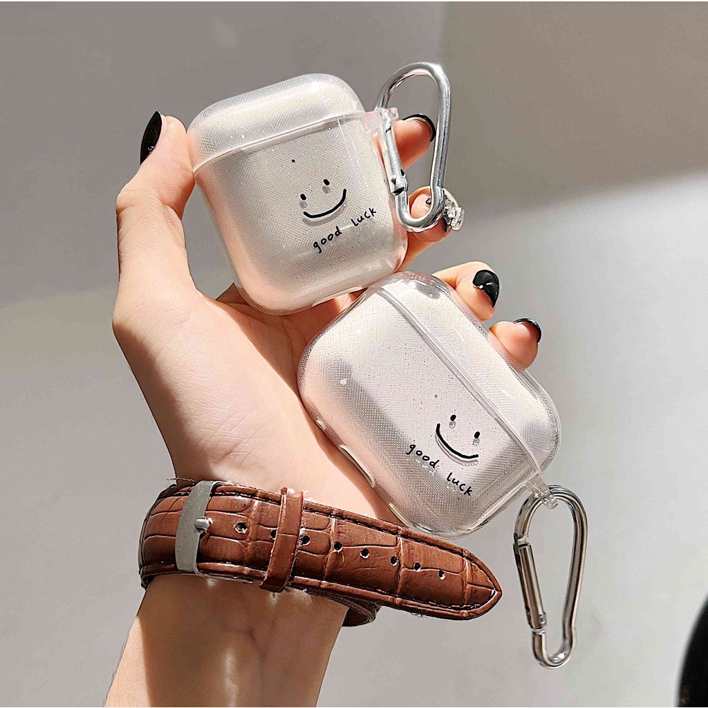 เคสใสน่ารักสำหรับ AirPods 1/2/3 / Pro Pro2 เรียบง่าย แต่น่ารัก TPU ป้องกัน ชัดเจน AirPods 2 Gen กรณี AirPods Pro กรณี AirPods Pro2