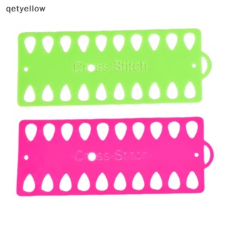 Qetyellow แผ่นบอร์ดพลาสติก สีเหลือง สําหรับจัดเก็บด้าย ปักครอสสติตช์