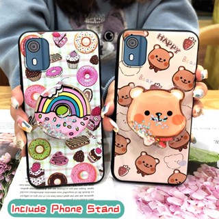 Cartoon Kickstand Phone Case For Nokia C02/TA-1522 Waterproof Fashion Design Dirt-resistant Anti-knock protective TPU Cute