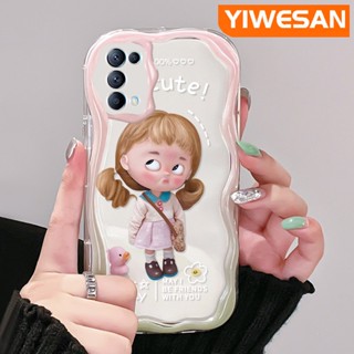 เคสโทรศัพท์มือถือ ซิลิโคนใส กันกระแทก ลายการ์ตูนเด็กผู้หญิงน่ารัก สีสันสดใส สําหรับ OPPO Reno 5 5G Reno 5K 5G Find X3 Lite