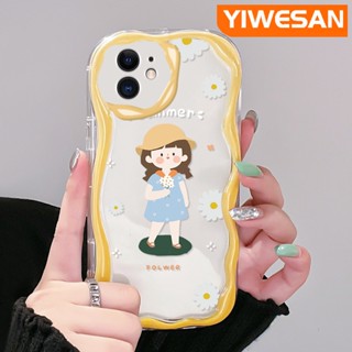 สําหรับ iPhone 11 11 Pro 11 Pro Max เคสการ์ตูน น่ารัก ฤดูร้อน เด็กผู้หญิงตัวเล็ก ลวดลาย เคสใส เนื้อครีม เคสโทรศัพท์ ฝาครอบป้องกัน