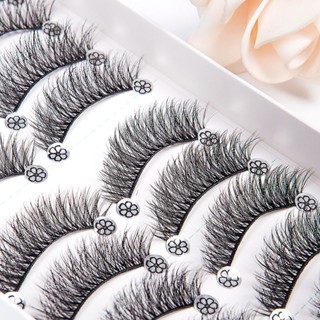 Siying 04 10 pairs of 3D multi-layer three-dimensional false eyelashes naturally dense cross-over messy makeup European and American short eyelashes