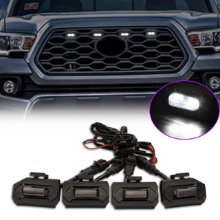 ไฟกระจังหน้า LED สีขาว สําหรับ Toyota Tacoma Raptor TRD Off Road Sport 2020 2021 4 ชิ้น