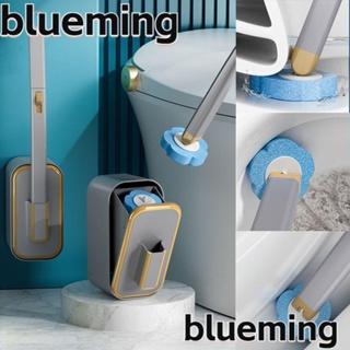 Blueming2 แปรงทําความสะอาดห้องน้ํา แบบพลาสติก ด้ามจับยาว พร้อมหัวเติม 6 12 24 ชิ้น