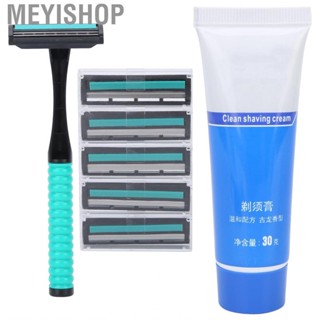 Meyishop Razor Kit  Men Reusable Handle Body Shaving Manual Double Layers  Shaver with Blades for Home Salon